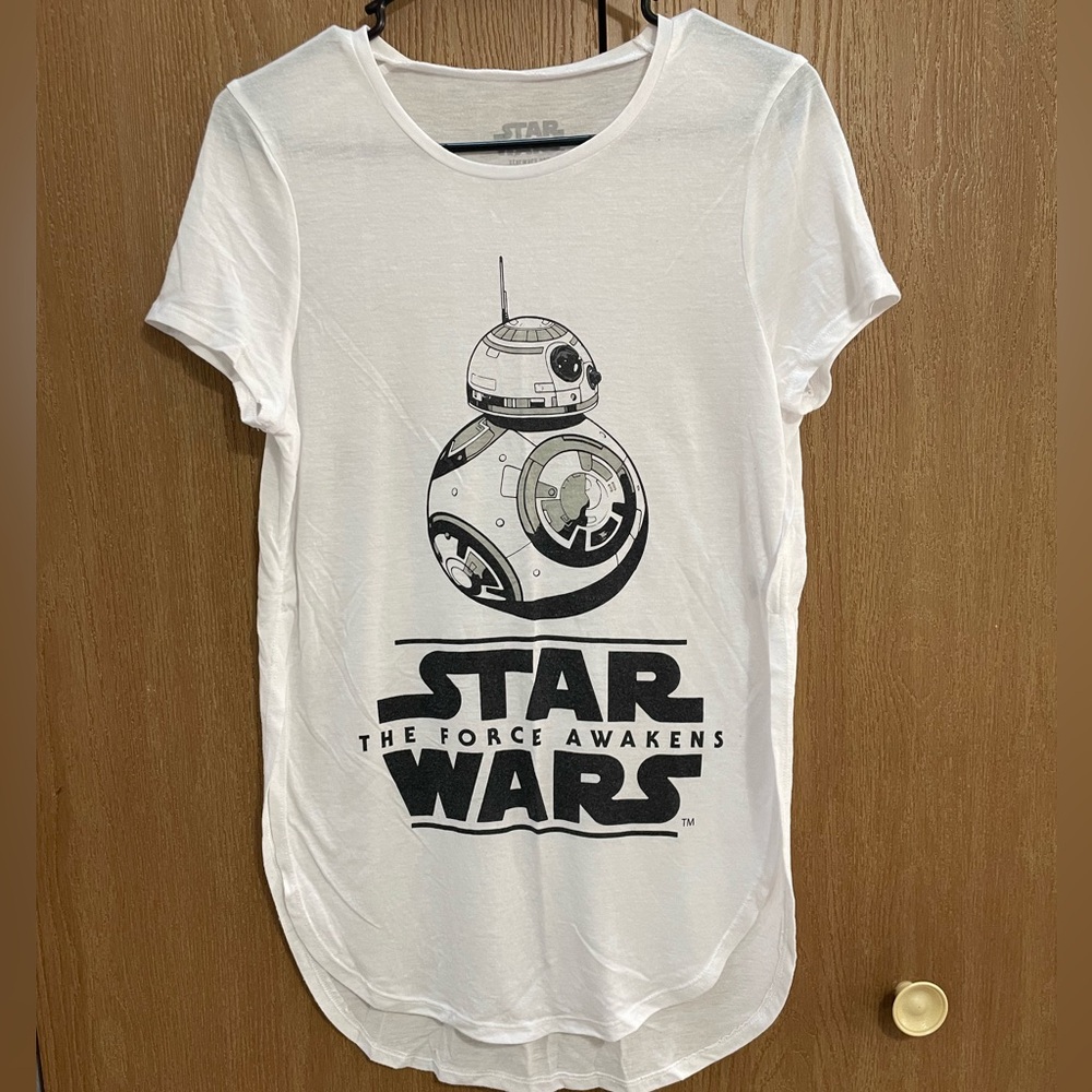 Star Wars BB8 White Long Tshirt